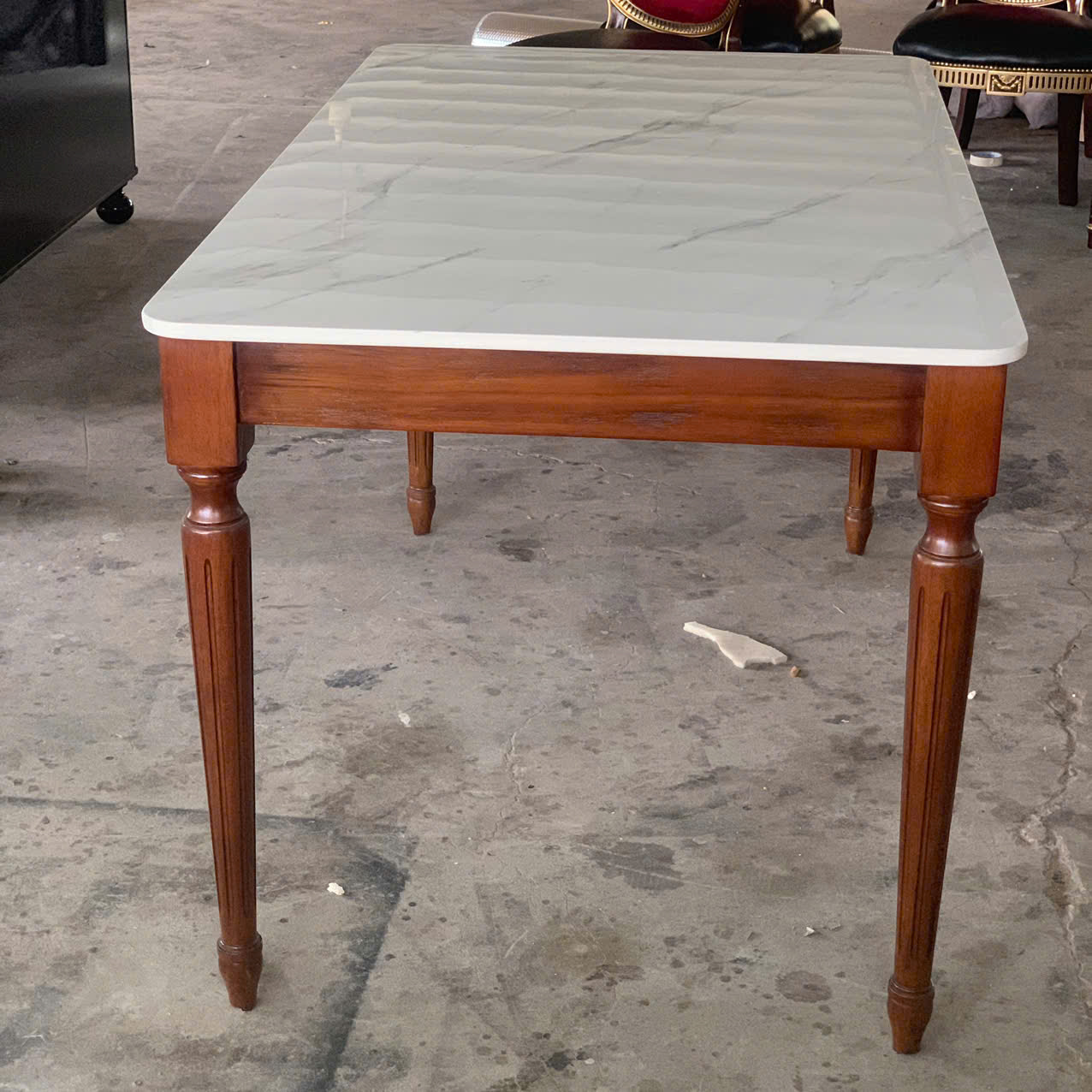 BỘ BÀN ĂN CỔ ĐIỂN LOUIS 16 MẶT ĐÁ VÂN MÂY